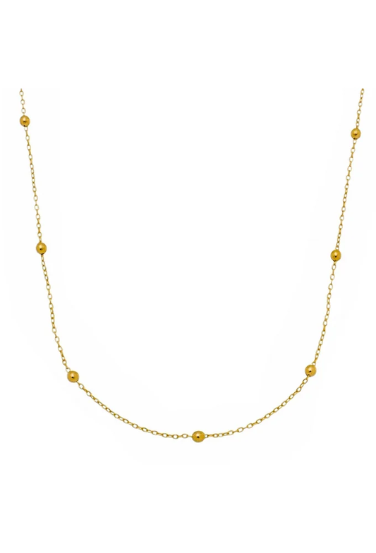 Choker corrente com bolinhas Delicate