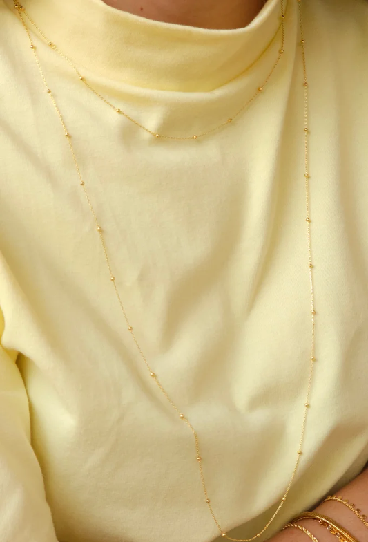 Choker corrente com bolinhas Delicate
