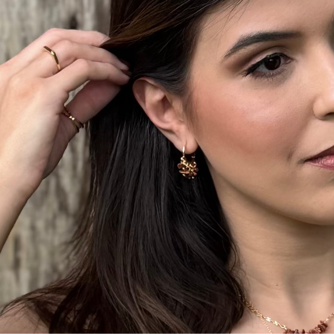 Brinco Argola Pedra do Sol