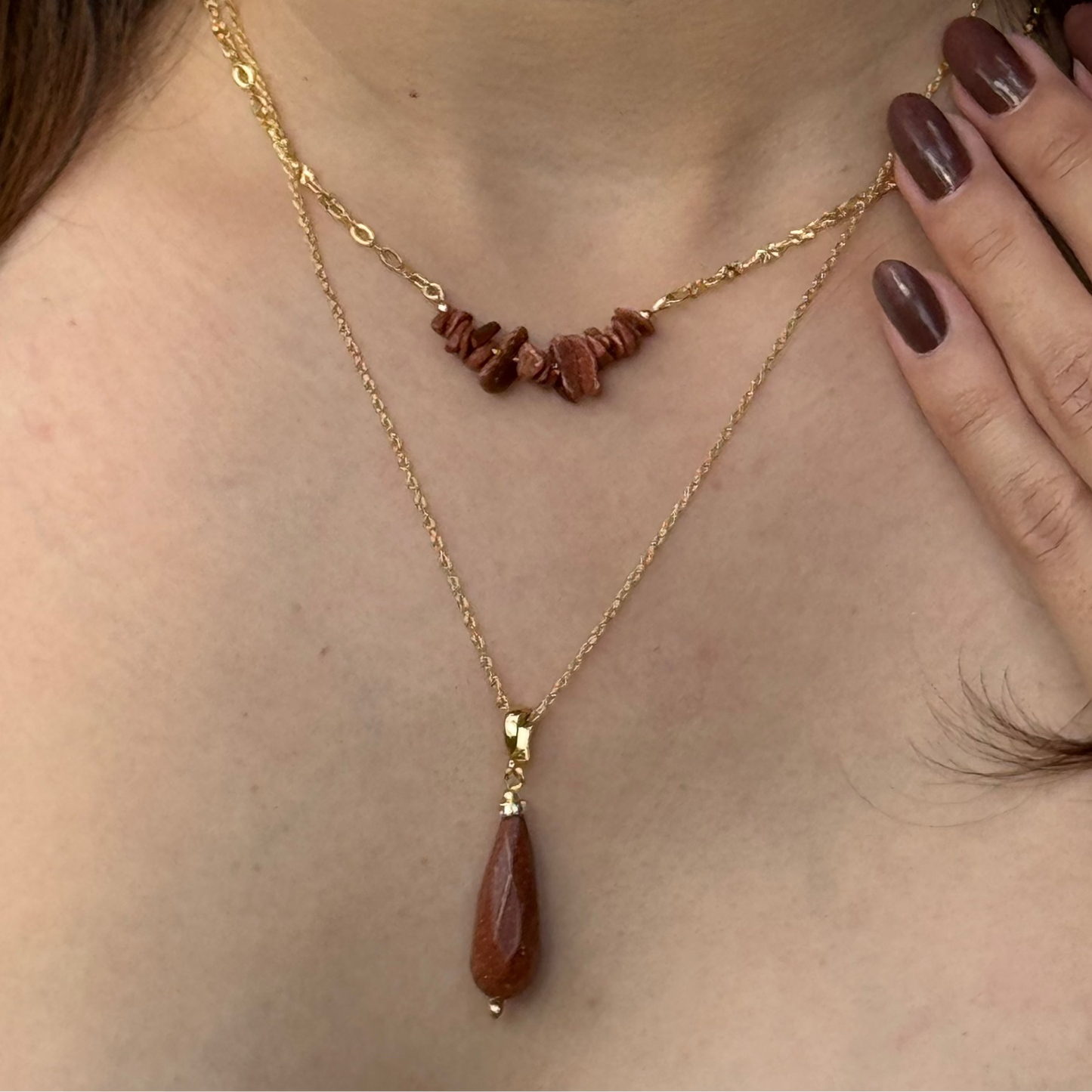 pingente pedra do sol gota banhado a ouro luzzir