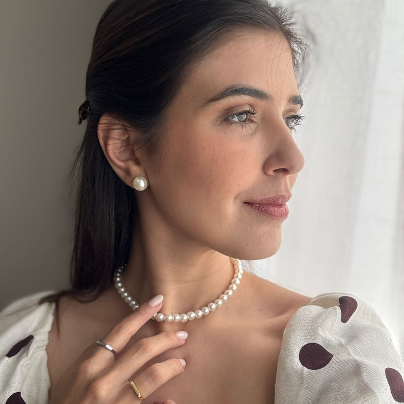 Kit Luzzir Choker + Brinco Pérolas Elegance